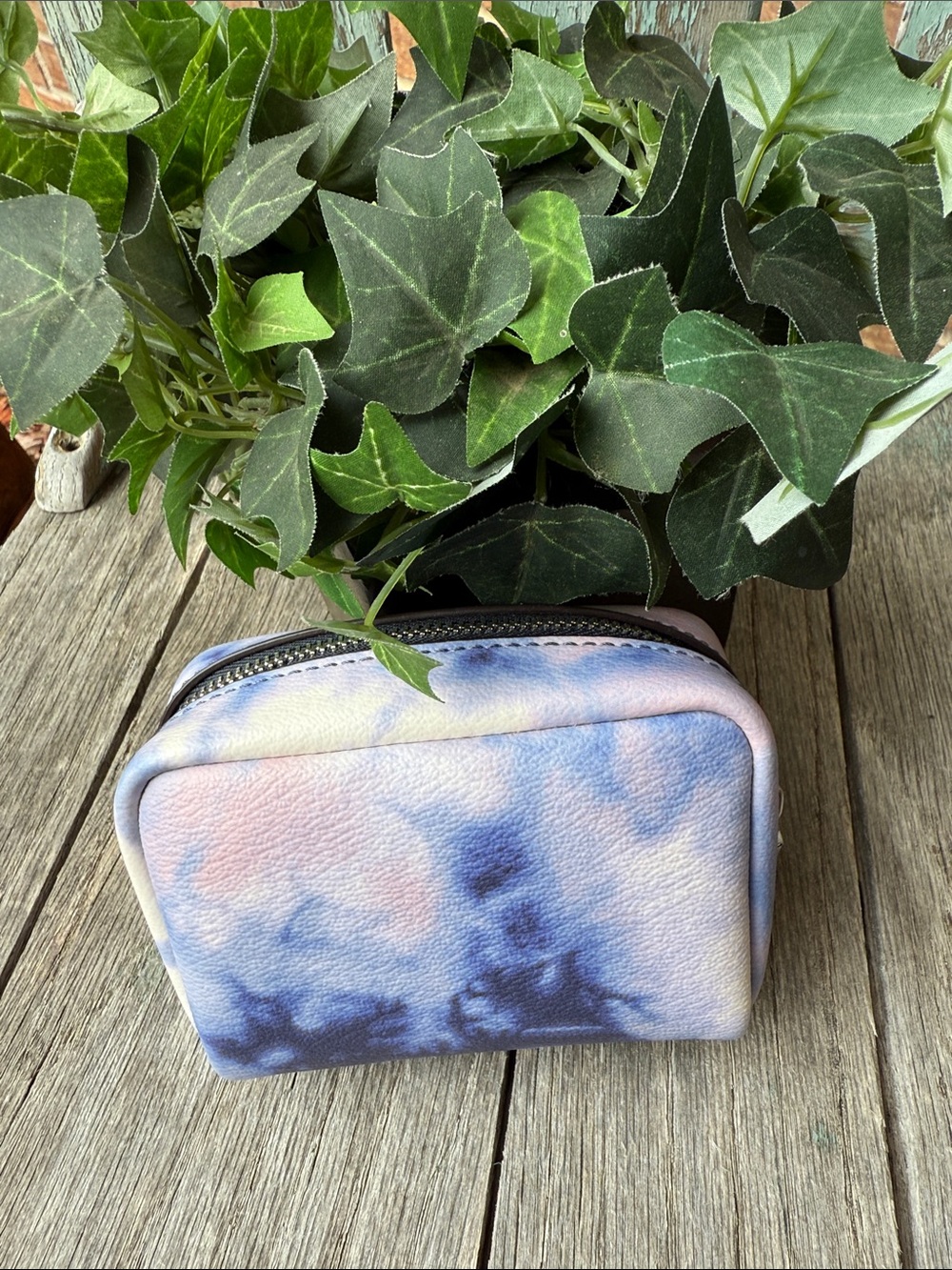 COACH Pastel Blue and Pink Tie-Dye Cosmetic Pouch - Picture 7 of 12